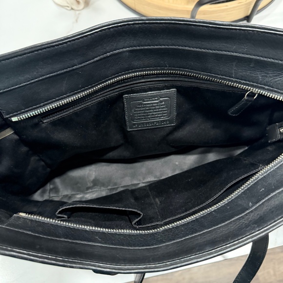 Coach “Taylor” L1382-F27009 Cream & Brown Zebra Print Leather & Canvas Tote/Bag - Picture 11 of 12